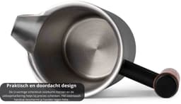 VDN French Press Cafetiere 0.7L - Dubbelwandige RVS Koffiemaker - Koffiepers voor 4-5 Kopjes - Zwart — thumbnail 3