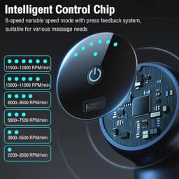 Draagbaar Diepteweefsel Massagepistool met 4 Massagekoppen en Quiet Glide Technologie — thumbnail 5