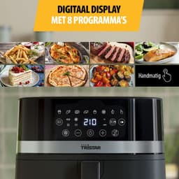 Tristar Airfryer FR-9418 - 8L - Grote Capaciteit XXL - PFAS Vrij - 7 programma's - Warmhoudfunctie - 2000 Watt - WK — thumbnail 5