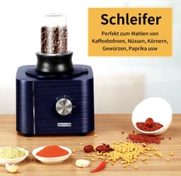 Keukenmachine - Alles in 1 keukenmachine - Multifunctionele keukenmachine - Vleesmolen - Garde - Kneder - Shredder - Sinaasappelpers - Hakselaar - Blender - 1100W - Donkergrijs — thumbnail 4