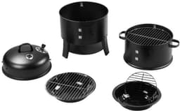 GRILLMEISTER Barbecue - Roken Stomen & Grillen! - 3 In 1 BBQ - Met Themometer - Robuuste Houtskool BBQ — thumbnail 2
