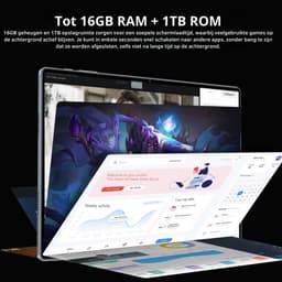 5G 2025 Nieuwe Wereldwijde Versie 10,36 Inch Tablet Android 16GB RAM 1TB ROM Android Dual Sim 10-Core Bluetooth Tablet PC Netwerk - Goud — thumbnail 5