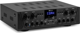 Versterker met Bluetooth - Power Dynamics PV240BT - 4-zone versterker met radio & mp3 speler - 8x 50W - Zwart — thumbnail 1