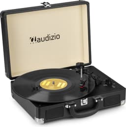 Retro platenspeler met speakers - Audizio RP114BK - Model 2025 - met PC software - Zwart — thumbnail 1