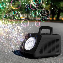 MikaMax Bubble Machine - Automatische Bellenblaasmachine met 20 Gaten, LED Licht en 2 Snelheden — thumbnail 1