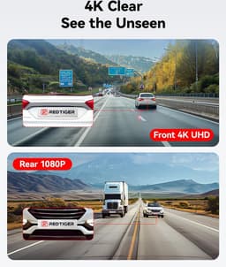 DiverseGoods 4K Dashcam Autocamera met WiFi en GPS Autocamera, Dash CAM 3.18" IPS Scherm, 170° Groothoek, Nachtzicht, Loop Recording, G-sensor, Parkeermonitor, 256GB MAX — thumbnail 5