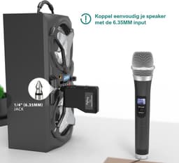 FIFINE - K025 - Profesionele Draadloze Karaoke Microfoon - Geschikt voor JBL - Sony - Marshall Speakers - Universeel voor - 6.3MM - Met Dongel / Ontvanger — thumbnail 5