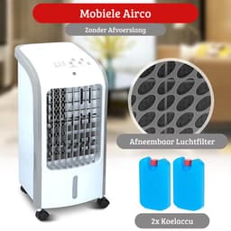 Luxe Mobiele Airco zonder Afvoer – 2 in 1 Design – Luchtkoeler – Verdamping – Extra Duurzaam – Voor Slaapkamer, Kantoor, Woonkamer – 80W — thumbnail 5