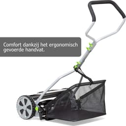 Grasmaaier Handmatig – Handmaaier Met 20 liter Opvankzak – Grasmaaiers – Grastrimmers Met 4 Posities – Kooimesmaaier – Gazon Verfraaier — thumbnail 2
