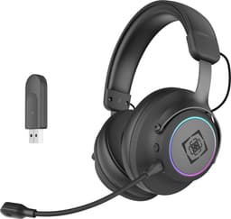 Deltaco Gaming DH440 Draadloze USB Gaming Headset - 7.1 Surround Sound - RGB - Zwart — thumbnail 1
