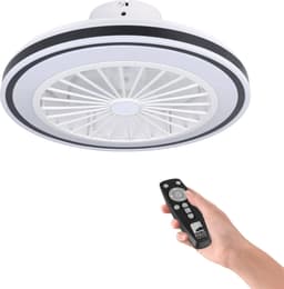 EGLO Almeria Plafondventilator met lamp - Ø 48 cm - 3 snelheden - Instelbaar wit licht - Dimbaar - AC longer life - Wit/Zwart — thumbnail 1