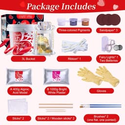 3D Hand Casting Kits voor Paar | Verjaardagscadeaus voor Paar | Cadeaus voor Bruiloft Verjaardag | Verlovingscadeaus | Pottenbakkerset voor Volwassenen | Geschenken voor Haar en Hem — thumbnail 2