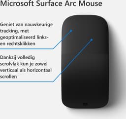 Microsoft Surface Arc Draadloze Bluetooth Muis – Zwart — thumbnail 3