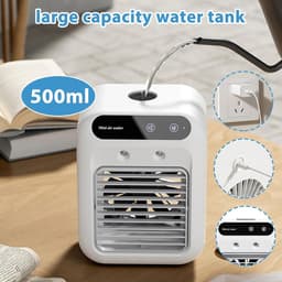 Draagbare luchtkoeler - Mini airconditioner USB ventilator voor slaapkamer — thumbnail 5