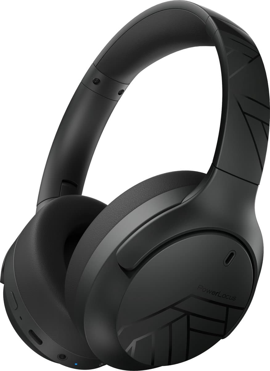 PowerLocus Boom - Koptelefoon Bluetooth - 60 uur batterijduur – Over Ear Koptelefoon Draadloos – 4 EQ-modi - Met Microfoon - Zwart — afbeelding 1