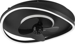 REALITY SORTLAND - Ventilator - Zwart mat - incl. 1x SMD 30 W - Licht apart schakelbaar - Geintegreerde dimmer - Lichtkleur instelbare - Nachtlampje - Dimbaar met schakelaar - Geheugenfunctie - 3 snelheidsinstellingen - Timer - Zomer- en wintermodus — thumbnail 4