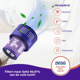 DEGG® - Hepa Filter Geschikt voor Dyson V10 - Wasbaar - Vervangt Dyson V10 Filter - Onderdelen - Duurzaam - Premium Kwaliteit - 2 STUK(S) CONTROLEER UW MODEL ! — thumbnail 2