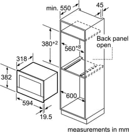 Bosch BFL634GS1 - Serie 8 - Inbouwmagnetron — thumbnail 2