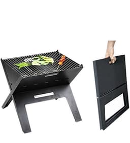 Opvouwbare Barbecue \/ Draagbare BBQ Houtskoolbarbecue \/ Zwart — thumbnail 2