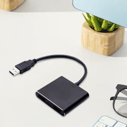 USB naar HD adapter - Displaykabel converter - Scherm uitbreiden - Plug en Play - 1080p resolutie - Zwart — thumbnail 2