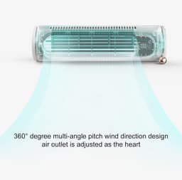 Bladloze Ventilator - Toren Ventilator - Ruimte Koelen - Fluisterstil Werking - 29 cm Hoog - Wit — thumbnail 5