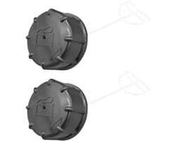 Brandstofdeksel 4-takt - Kunststof - 2-pack - Zwart - Grasmaaieronderdelen - Afmetingen 5 x 3,5 cm - Slijtvast - Tankdeksel