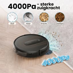 AIRROBO G50 – Robotstofzuiger – zuigkracht van 4000 Pa – ondersteuning voor app- en spraakbediening – ultradun ontwerp – bijzonder geschikt voor het verwijderen van dierenharen — thumbnail 3