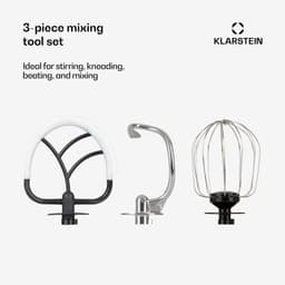 SnelShoppen - Keukenmachine Mixer 1300W - 6 Vermogensstanden - Pulsefunctie - Planetair Mengsysteem - RVS Kom 5L - 3-Delig Accessoires - Kneed- en Men — thumbnail 3