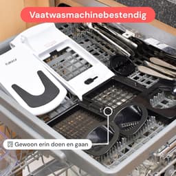 Groente Hakker - Snijmachine Keuken - Maaltijd Voorbereiden - Roestbestendige Messen - 5 Cup Capaciteit - Wit — thumbnail 5