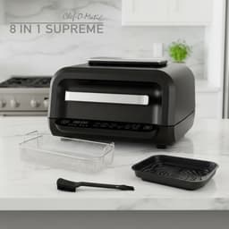 Multifunctionele Airfryer Oven - Heteluchtoven Grill - Gezond Koken - 8-in-1 Functies - 7 Liter - Zwart — thumbnail 2