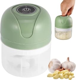 Eiersnijder hakmolen - Groen - 250 ml - Elektrische Mini Keukenmachine met 6 Messen - Voor Thuis en Camping — thumbnail 1