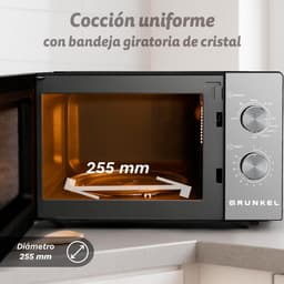 Magnetron met grill - Combimagnetron Oven - Eten Verwarmen - Spiegelfront Design - 20 liter - Zwart — thumbnail 3