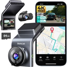 Dashcam voor auto - Zwart - G300H Plus - 4K+1080P Dual Channel Camera met Nachtzicht en Wifi - Voor Veilig Rijden — thumbnail 1