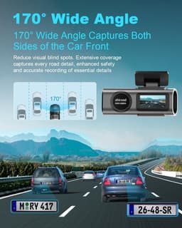 Dashcam voor auto - Zwart - 1,47 inch scherm - 4K Ultra HD met WiFi en 170° Groothoeklens - Voor optimale veiligheid onderweg — thumbnail 5