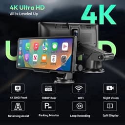 Dashcam Spiegel - Navigatiesysteem Auto - Dashcam voor auto - GPS Navigatie - Draadloze - 4K DVR - Bluetooth Audio - ADAS Systeem - 10.26" - Achteruitrijcamera - 64TF — thumbnail 3