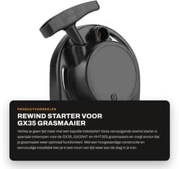 Startkoord vervangingsonderdeel - Geschikt voor GX35 - GX35NT - HHT35S - Grasmaaier - Eenvoudig te gebruiken - Directe vervanging - Startmechanisme — thumbnail 1