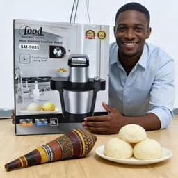 Keukenmachine - Stampmachine Fufu - Traditionele Gerechten Maken - Eén-knops Bediening - 6L Capaciteit - Zilver — thumbnail 5