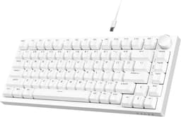 Ajazz AK820 – Mechanisch Toetsenbord 75% – Bedraad USB-C Gaming Keyboard – Hot Swap – Compact QWERTY – 82 Keys – Wit — thumbnail 2
