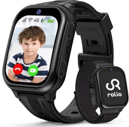 Ralio R5 Plus gps horloge kind 4G met HD Camera - Smartwatch kinderen met simkaart - 1.83 Inch HD Curved Display - 800mAh - GPS Tracker - Videobellen - SOS Noodoproep - Voor Jongens en Meisjes - Roze/Zwart/Blauw — thumbnail 1