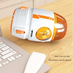 Mini Stofzuiger - Bureaustofzuiger Tafel - Bureau Schoonmaken - Afneembare Stofbak - 55ml Inhoud - Oranje — thumbnail 4