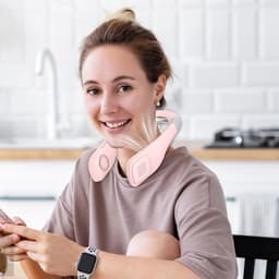 Nekventilator airconditioner, nekventilator draagbare ventilator om de nek | Handsfree nekventilator voor persoonlijke koeling, lezen, sporten, werken, kamperen, wandelen, vissen - roze — thumbnail 2