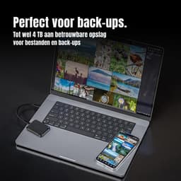 QORA® SSD Externe Harde QORAijven - SSD Externe Harde QORAijf - Zwart - ‎7cm x 5cm x 1cm — thumbnail 2