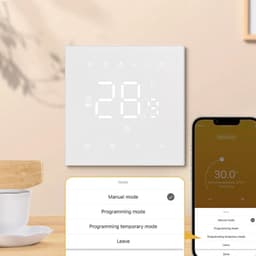 Tuya Smart WiFi Thermostaat Warme Vloerverwarming 220v 16A Gasboiler Elektrische Temperatuurregelaar Home Zwart — thumbnail 4