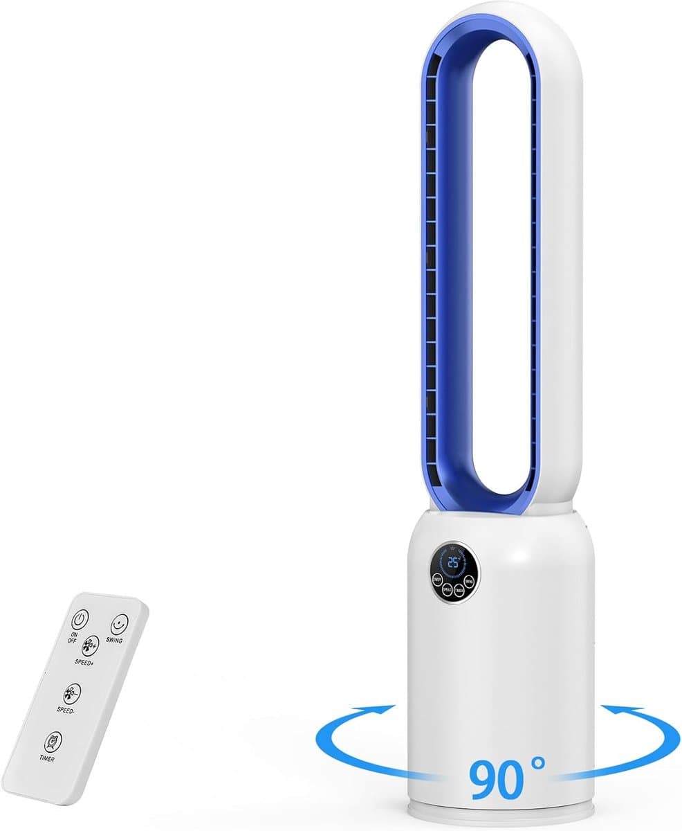 Torenventilator - Staande ventilator - Ruimte Koelen - 24 Snelheden - 60 Graden Oscillatie - Blauw — afbeelding 1