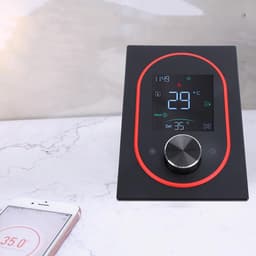 Slimme thermostaat - Intelligente regelaar - Temperatuur regelen - Touchscreen kleurendisplay - 86x86 mm inbouw - Zwart — thumbnail 4