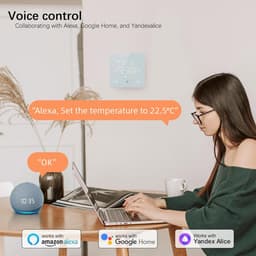Slimme Thermostaatkraan - Verwarmingsthermostaat Slim - Energie Besparen - App Bediening - 5A - Wit — thumbnail 3