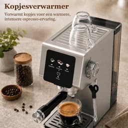 HOMCOM Touchscreen – Espressomachine – 1,2L – 20 bar-1350W-Stoompijp — thumbnail 3