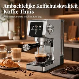 HOMCOM Touchscreen – Espressomachine – 1,2L – 20 bar-1350W-Stoompijp — thumbnail 5