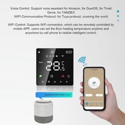 Slimme Thermostaat - Programmeerbare Thermostaat - Temperatuur Regelen - LCD Kleurenscherm - 41x86x86 mm - Wit — thumbnail 3