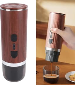 Draagbaar Koffiezetapparaat - Reis Koffiemaker - Koffie Zetten - 20 Bar Extractie - 80ml Tank - Zwart — thumbnail 4
